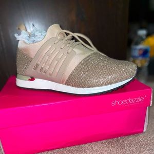Champagne and Sparkle Sneakers